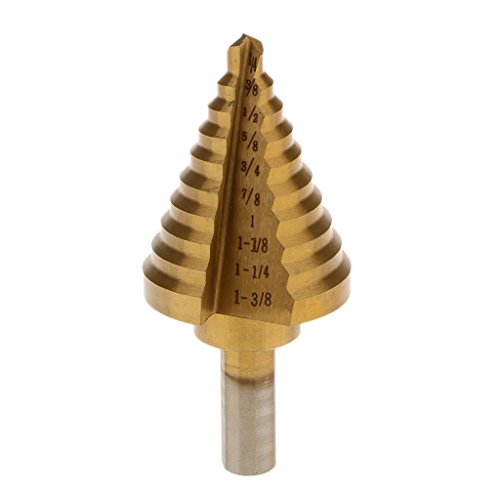 Broca triangular HSS Step Cone Broca de Titânio Bit Hole Cutter 1/4-1 3/8