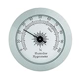 Analog Hygrometer HYG-75S Polished Silver Finish Hygrometer