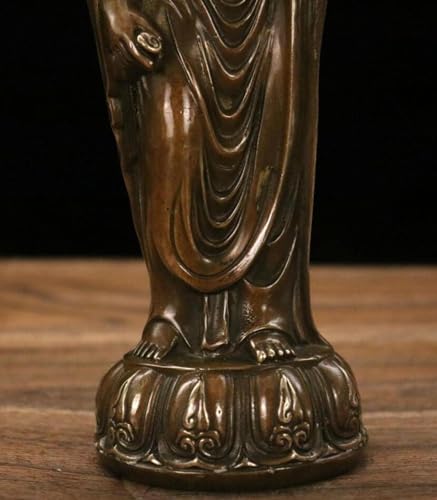 Statue Bouddha de médecine laiton pour éliminer le stress du bureau - 4