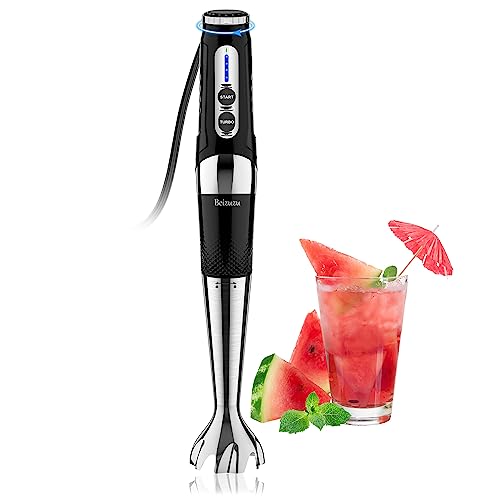 Immersion Hand Blender: 3-Angle Adjustable with Variable 21-Speed Control, Powerful Hand Blender...