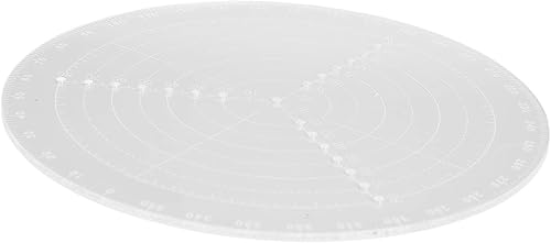 Miniatura 9 de FTVOGUE Buscador central redondo con escamas transparentes acrílico DlY carpintería círculo calibre diámetro 7.9 in