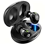 Rechargeable Hearing Aids for Seniors, Invisible In-Ear Design, Digital Noise Reduction for Clear Conversations & TV, 80H Battery with Charging Case, Easy Control for Mild Hearing Loss - Black