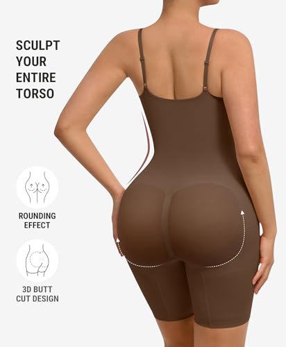 Image of FeelinGirl Shapewear Tummy Control Seamless Bodysuit Hip Enhancer Body Shaper for Women