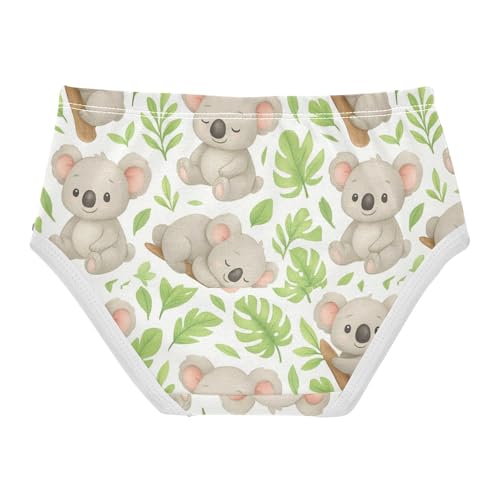 Cute Cartoon Koalas Green Leaves Girls Underwear Toddlers 2t Cotton Panties for Girl Florals Briefs Underpants2