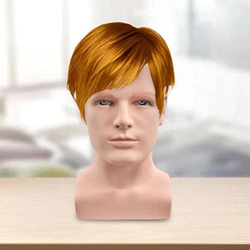 Esquirla Pvc Adult Male Mannequin Head Display Stand, Male Head Professional Display Prop Male Model Head Head Bust For Hat Wig Stand Holder #TOP1