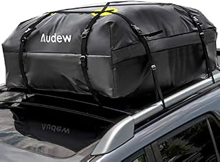 Audew Roof Top Cargo Carrier, Waterproof Rooftop Cargo Bag for Cars, Trucks, Van