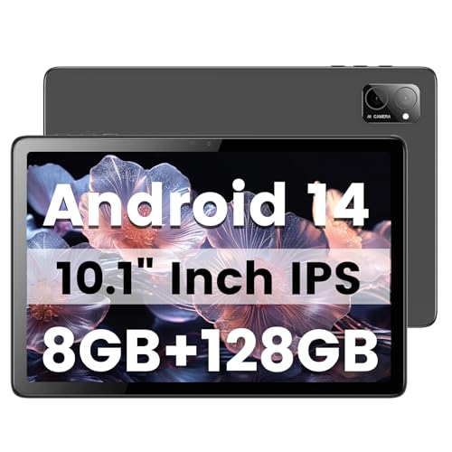2024 Android 14 Tablets 10 inch, 8GB RAM+128GB ROM, 5G+2.4G Wi-Fi/Bluetooth, FHD Display, Octa-Core 2.0GHz, 6000mAh Battery, Portable Tablets Built-in 8MP Rear Camera and 5MP Front Camera