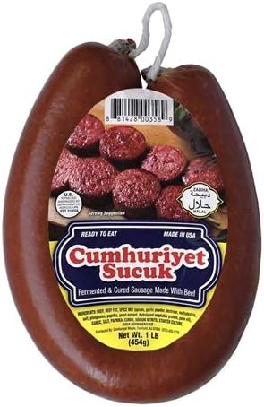 Halal Zabiha Beef Sausage, 1 LB (Cumhuriyet Sucuk)