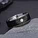ringheart Couple Rings Black Matching Ring 1.5CT AAA CZ 3pcs Women Wedding Ring Sets for Him and Her Rings Men Band