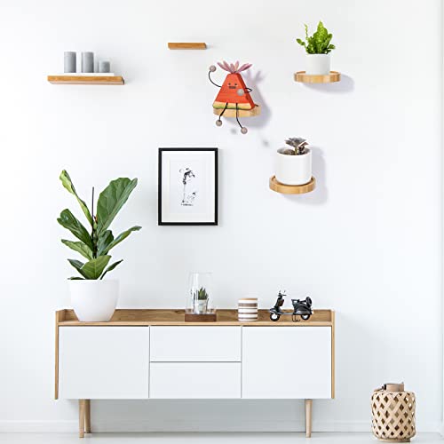 Yangbag - Set di 3 mensole da parete rotonde, in