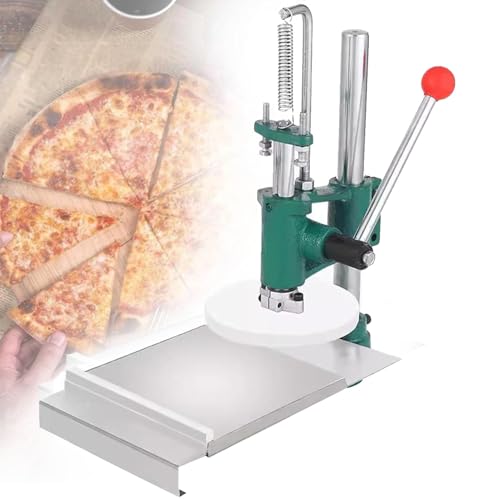 Máquina de laminación manual de masa y prensa de pizza, herramienta de aplanamiento de masa de acero inoxidable para pasteles, pastelería, panificadora, rodillo de masa de pizza para uso doméstico y