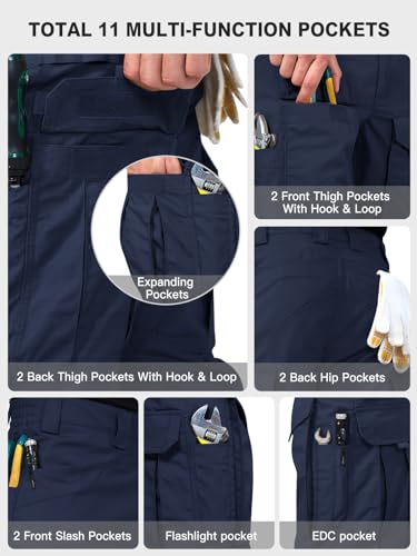 FREE SOLDIER Men's Cargo Pants,Tactical Pants for Men Stretch,Durable Ripstop EDC Work Pants for Hiking3