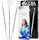 3Pcs Dental Kit Edelstahl Zähne Kit Professionelle Zahnhygiene Tools Mundspiegel, Zahnstein Schaber und Double Pointed Meißel