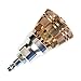 Primefit M1401-5 3-Way Round Air Manifold with (3) 1/4" Industrial 6-Ball Brass Couplers