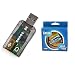 Produktbild USB auf 3,5 mm Mikrofon Kopfhörer Adapter Externe Mini Virtual 3D-Stereo-Sound für PS3 Slim Small Headset Adapter Konverter Mikrofon Lautsprecher Kopfhörer für PS3 Slim Windows Mac Linux High Qualität
