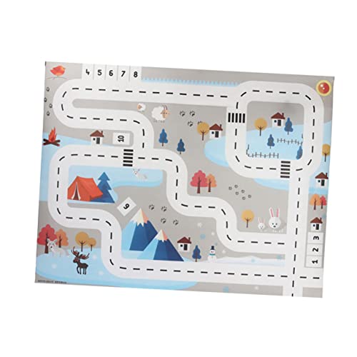 DECHOUS Puzzle Mat Floor Mats Traffic Map Plat Mat Crawling Mat Floor Mat Play Mat Sky-Blue