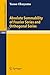 Absolute Summability of Fourier Series and Orthogonal Series (Lecture Notes in Mathematics, 1067)