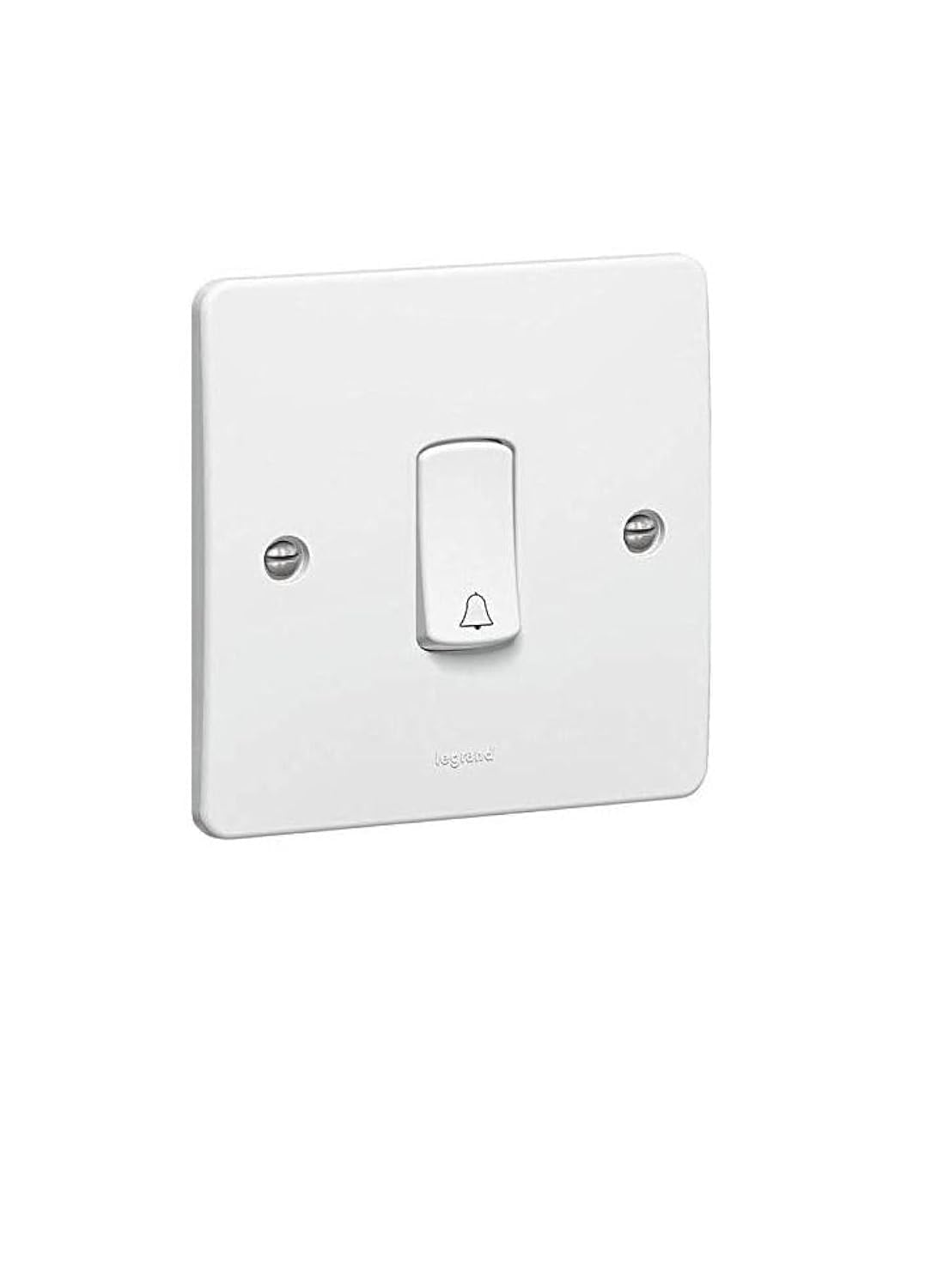 Legrand- Synergy White Single Bell Push Switch 1 Gang 2 Way Bell Symbol 10A 250V