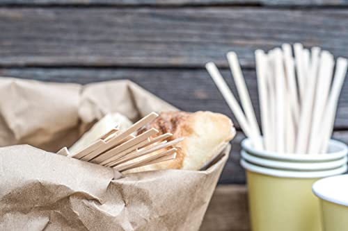 Woodu Coffee Stir Sticks 7"- Sturdy Square End Compostable And Biodegradable Wooden Coffee Stirrers For Tea, Juice, Cocktail - 100% Ecofriendly Disposable Stir Sticks For Hot Drinks (1000Pc) #TOP6