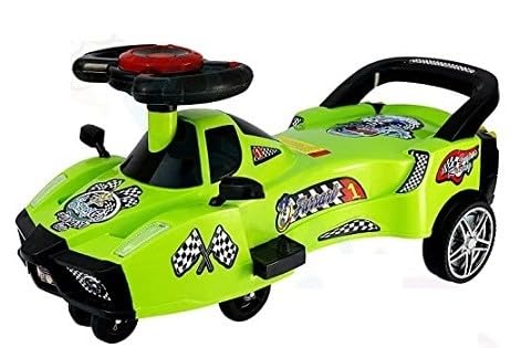 Image of myhoodwink Baby Magic Car for Kids, Ride-on Baby Car, Kids Push Car, Swing Car |Comfortable Seats Durable Ridor Ride on Toy Car for Kids, Twister Ride on, Magic Toy Car, Push Rider, Age 2+ (Green)