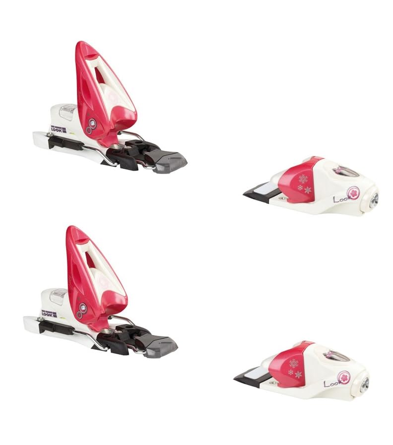 140cm LCV & Dynastar Look Downhill Skis and Pink Bindings Complete Package Pink Orange