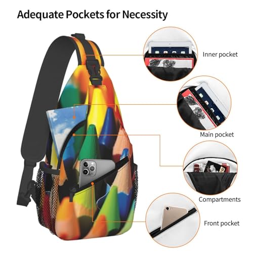 Bolso Tipo Sling Unisex Negro Para Viajes miniatura 3