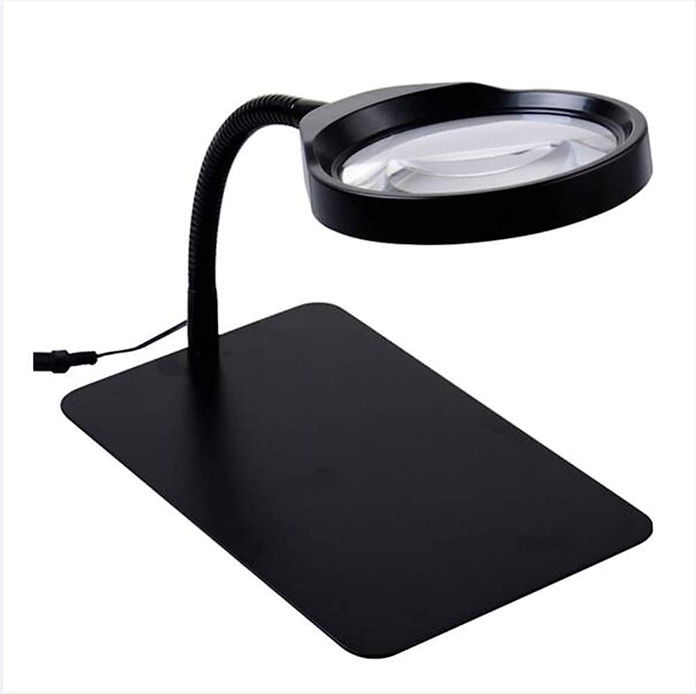 Lupy, 36 Diod Led 10X Lampa Powiększająca: Ściemnialna, Jasna Soczewka O Świetle Dziennym – 125 Mm Lampa Powiększająca, Wysokość Do Biurka, Stołu, Zadania, Rękodzieła, Bi,