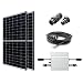Produktbild Komplettset Solar-PV 820WP/HM600W Balkonkraftwerke Schwarz  Mit 2 JA Solar410Wp Modul und Hoymiles HM-600 Micro-Wechselrichter mit zusätzlichen AC-Netzstecker und Anschlussleitung Kabel 5m