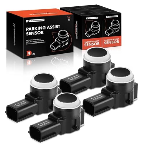 Image of A-Premium 4-PC Reverse Backup Parking Assist Sensor Compatible with Chevy, Cadillac, Buick & GMC Model - Silverado Sierra 1500 2500 3500, Equinox, Traverse, Malibu, Terrain, Acadia, Tahoe, Yukon, 3Pin