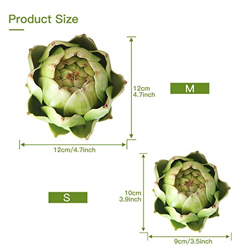 Cabinahome Fake Artificial Artichoke Vegetables Faux Plastic Artichoke Wedding Party Table Home Plastic Flower Decoration(3Pcs) #TOP3