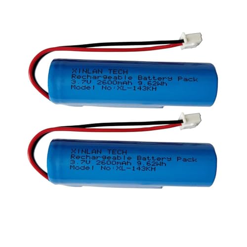 Batterie Lithium-ION Rechargeable 3,7 V 2600 mAh avec Connecteur XH2.54 /2P pour Croove Amplificateur de Voix - 2 Pièces