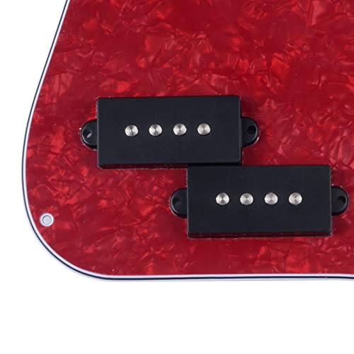 KESHUO PB P Bass Préwired Pick Guard Chargé avec Ramassage pour 4 Cordes P Bass Black Crimson Perle Pickguard pré-câblé… - Les Beatles, Paul McCartney, John Lennon, RIngo Starr, George Harrison KESHUO PB P Bass Préwired Pick Guard Chargé avec Ramassage pour 4 Cordes P Bass Black Crimson Perle Pickguard pré-câblé… – Image 3