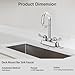 4 Inch Center Commercial Bar Sink Faucet, 2 Handle Deck Mount Utility Sink Faucet with 3-1/2