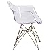 Flash Furniture Allure Series Transparent Side Chair with Gold Base