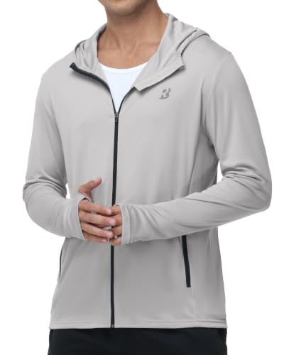 Image of Roadbox Men's UPF 50+ Zip Up Sun Hoodie, UV Protection Lightweight Jacket