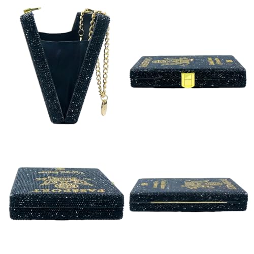 Image of Boutique De FGG Retro Mini Crystal Clutch Purses for Women Luxury,Novelty Rhinestone Evening Bag,Formal Party Clutch Handbag