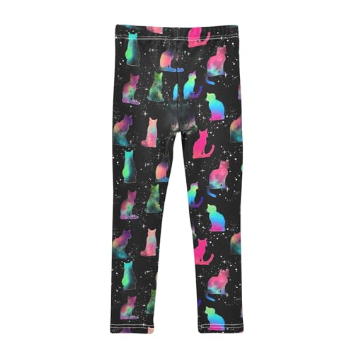 Girls' Athletic Leggings Ankle Length Yoga Dance Pants Kids Teen 4T Dreamy Cat2