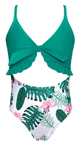 Costume Da Bagno Bikini Sportivo 2 Pezzi Per Ragazze - Tessuto Resistente Al Cloro, Colorato - Foto 4