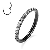 GAGABODY Conch Piercing Jewelry Daith Earrings 8mm Clicker Hoop 316L Surgical Steel16G Body Piercing