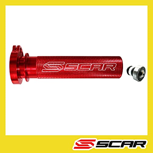 SCAR Alu gasgriff inkl. Lager Gasgriffhülse kompatibel mit SUZUKI RMZ 250 450 RM-Z RM-Z250 04-22 - Rot