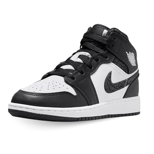 Big Kid's Jordan 1 Mid SE Panda Elephant Off Noir/Blk-Wht-Blk (FB9909 001) - 6