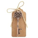 Hztyyier bomboniere Decorazione Ospiti Set Souvenir con scorte Tag Card e spago12 Pezzi Apribottiglie Chiave Handcraft Materials