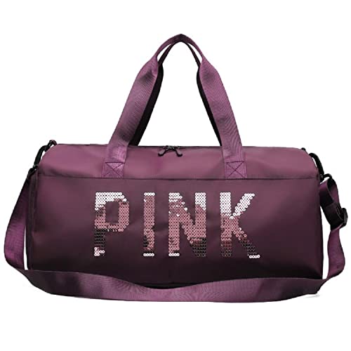 Vismiintrend Luxury Fashion Gym Bag with Shoe Compartment for Men and Women | Sports Duffel | Travel | Weekender | Beach | Swimming | Outdoor | Business | Yoga | Fitness | Zumba | Large Capacity- Wine