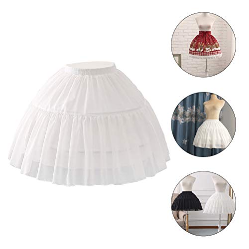 SOIMISS 1Pc Casual Lolita Saia Bolha Vestido Underskirt Deslizamento Espinha de Peixe Bonito Gaze Sa
