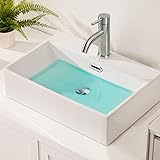 【JOMOWN混合水栓付き】 洗面ボウル 置き型 洗面台 おしゃれ 洗面ボールセット 大型 手洗い鉢 陶器 手洗い器 手洗いボウル 510*360*130mm（長方形）