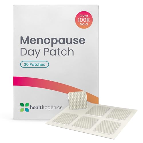Healthogenics Menopause Day Relief Patch Doctor-Formulated Transdermal Patch with Vitamin D3 Black Cohosh & Herbal Blend Natural Support for Menopause Empowerment 30-Day Supply