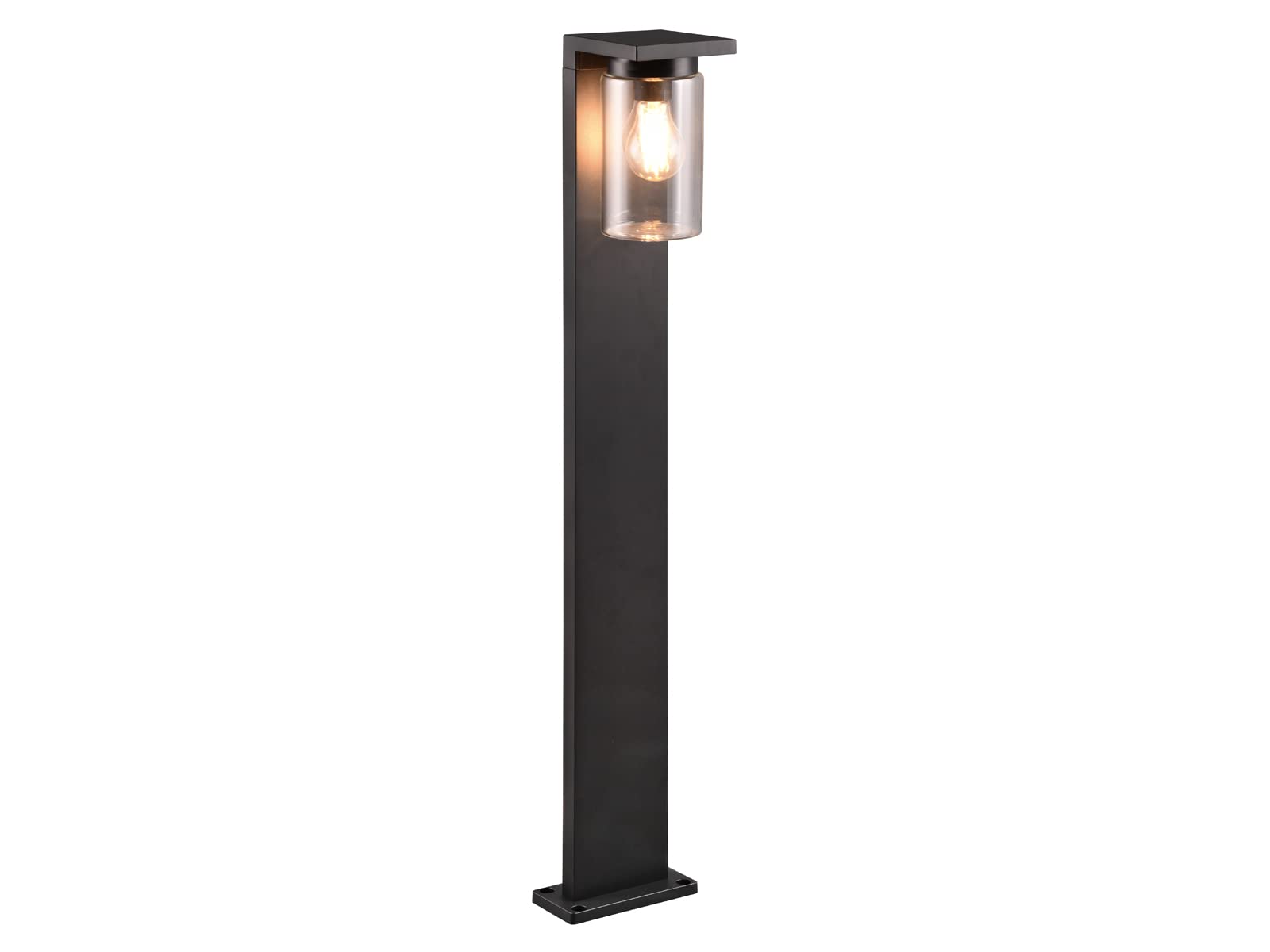 meineWunschleuchte Garten-Laterne Schwarz, Wegeleuchte Gartenbeleuchtung, | Höhe 100cm, mit E27 LED, Landhausstil Außenlaterne Wegbeleuchtung für Einfahrten, Gartenwege und Terrasse IP44