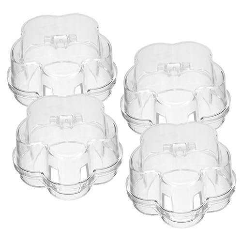 FUNNETOYU 4Piezas Cubiertas de Perillas Gas de Bebés Transparentes Resistentes y Altas Instalación Compatibles con Perillas