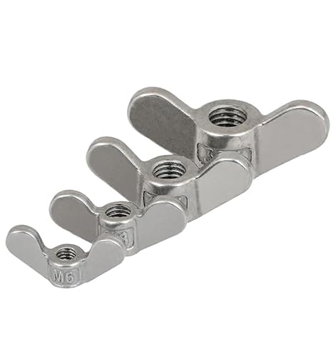 Écrous à oreilles, écrous papillon, 1/2 pièces, écrous à oreilles papillon M3 M4 M5 M6 M8 M10 M12, écrous à oreilles en acier inoxydable, écrou de réglage manuel, écrou de quincaillerie(M12 1Pc)