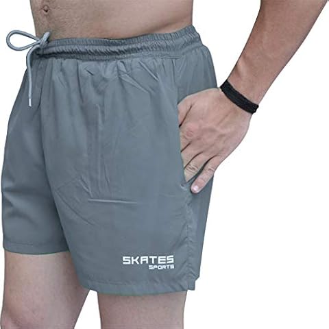 Men’s Running Shorts Ultralight Quick Drying Breathable Active Gym Shorts for Workout,Training,Jogging,Sports Wear with Pockets (L, Grey) Cover